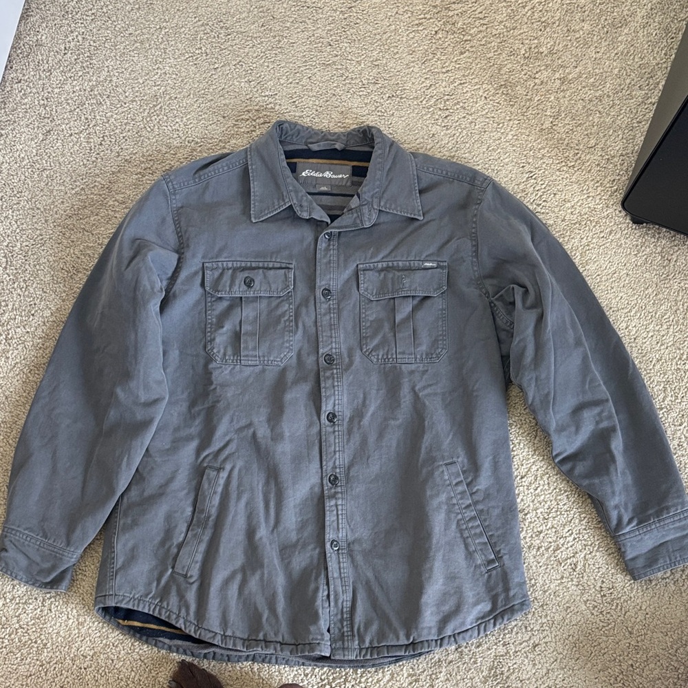 Eddie Bauer Men's Charcoal Shirt Jacket